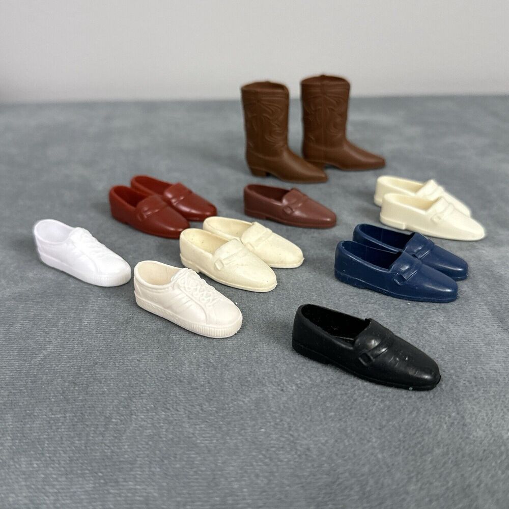 Vintage Ken Doll Shoes Boots Hong Kong Taiwan Philippines Rubber Plastic Pairs - Picture 2 of 7